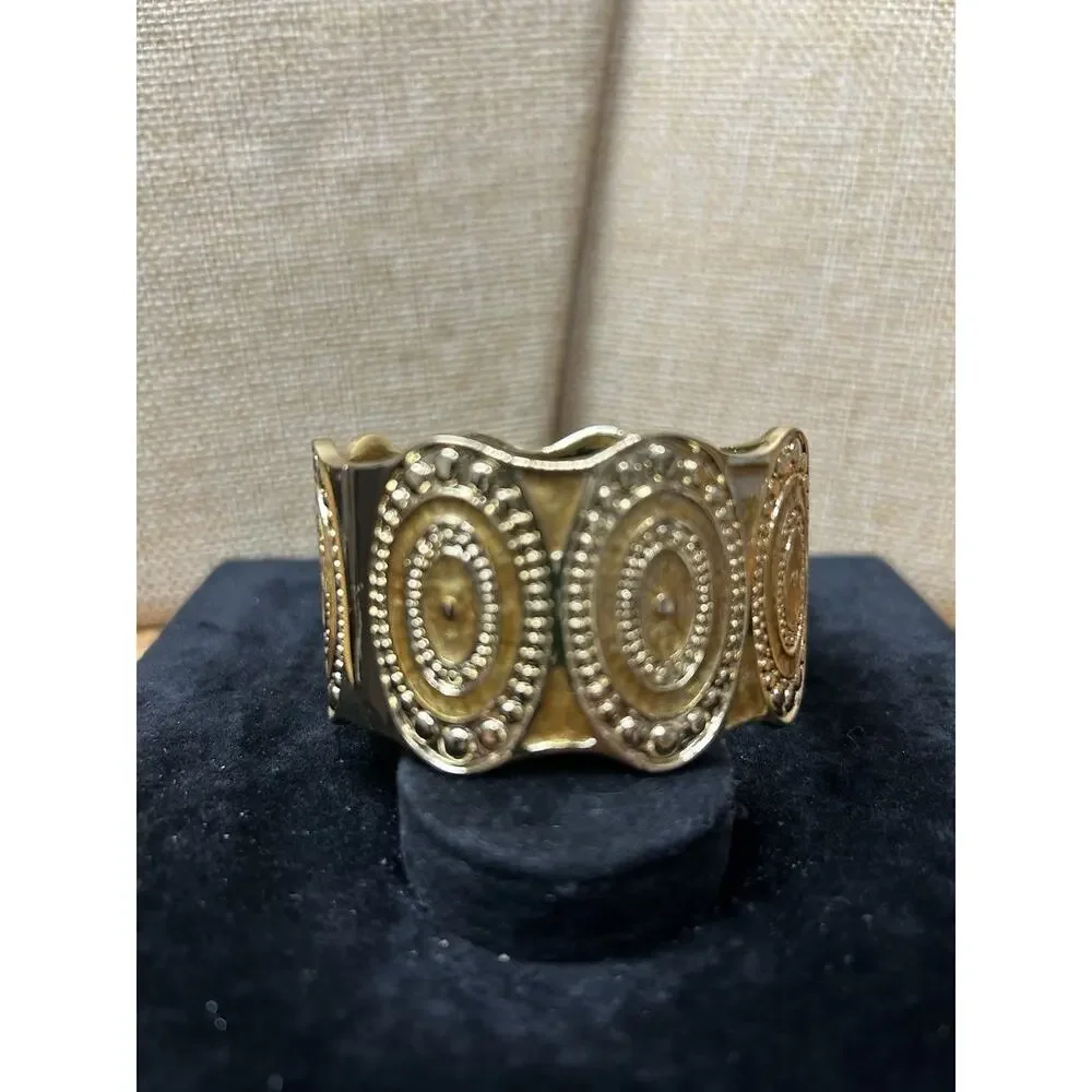 Sequin Nordstrom Multicolor Gold Tone Statement Enamel Bangle Bracelet #48